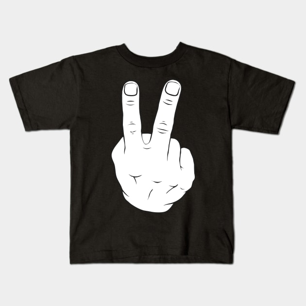 Two Fingers Kids T-Shirt by DementedDesigns